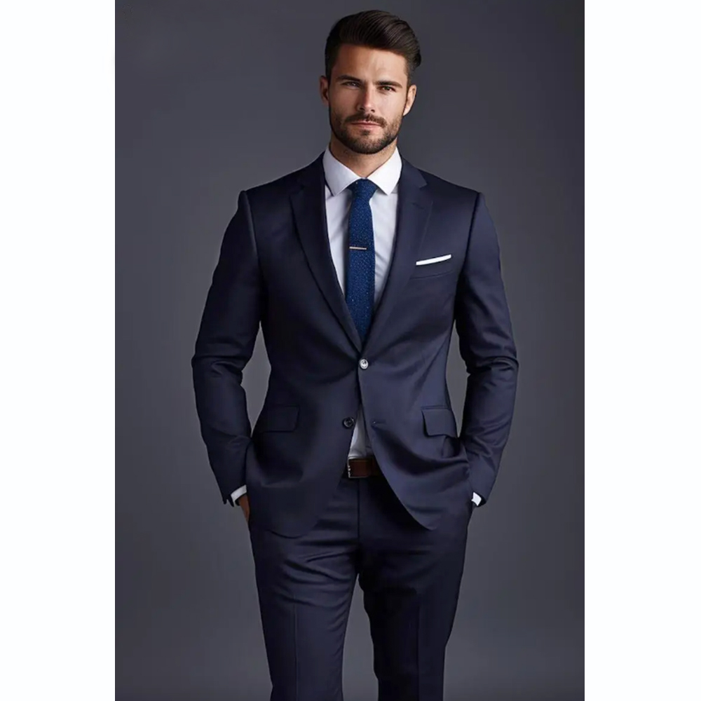 Men Grooming Outfit - Men's Suit Set 2 Piece Stylish