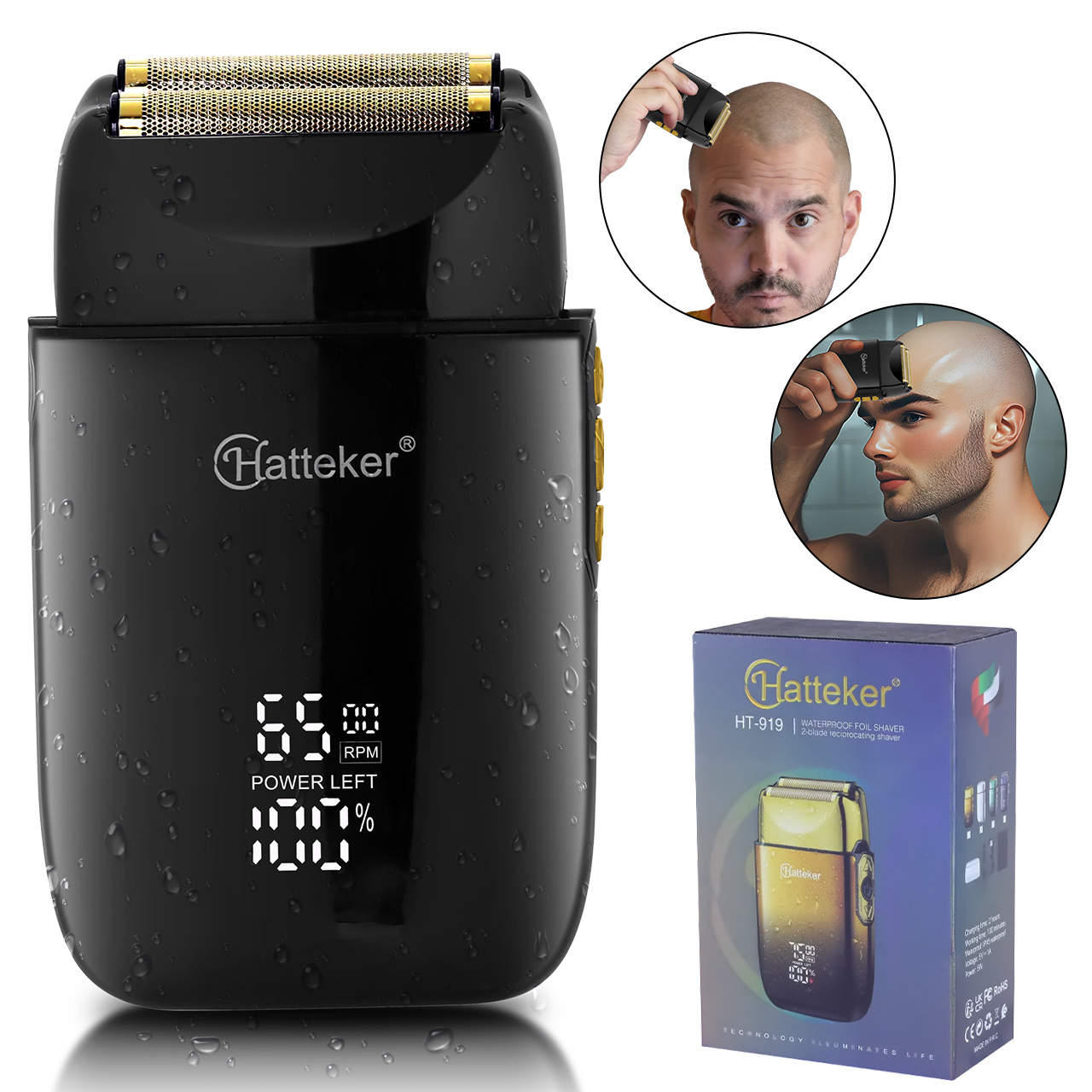 Men'S Grooming Vacuum - Hatteker Cordless Beard Trimmer Men Rechargeable