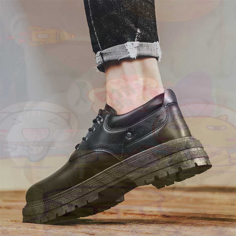 Men'S Grooming Products - Dark Natural Leather Fashion Trainers Tennis