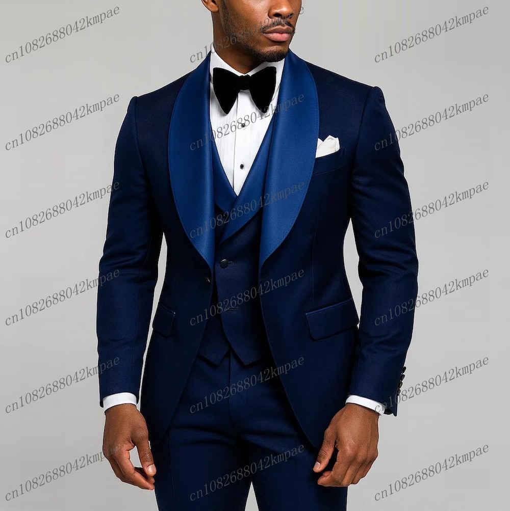 New Navy Blue Formal Men Suit  - Men Grooming Outfit review and price