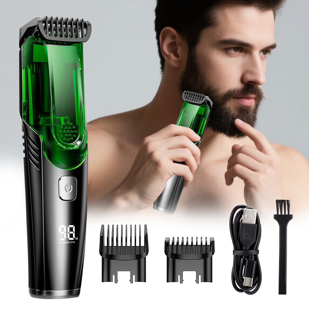 Cordless Men Beard Trimmer Rec - Men'S Grooming Vacuum review and price