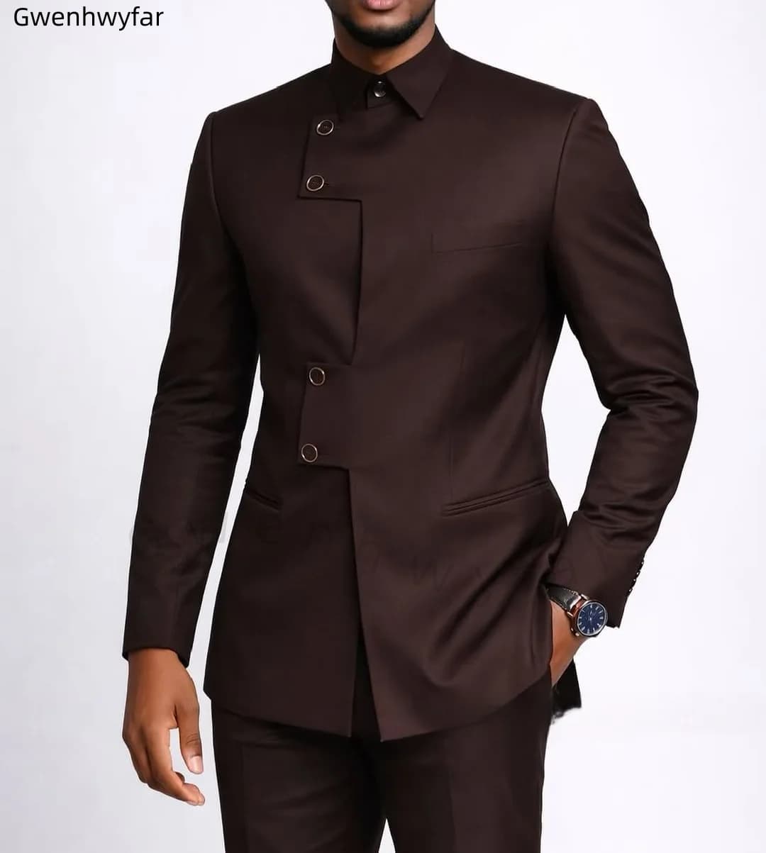 Gwenhwyar Men Ivory Jacquard 2 - Men Grooming Outfit review and price