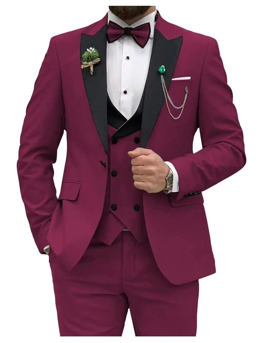 Royal blue Men Suits Slim Fit  - Men Grooming Outfit review and price