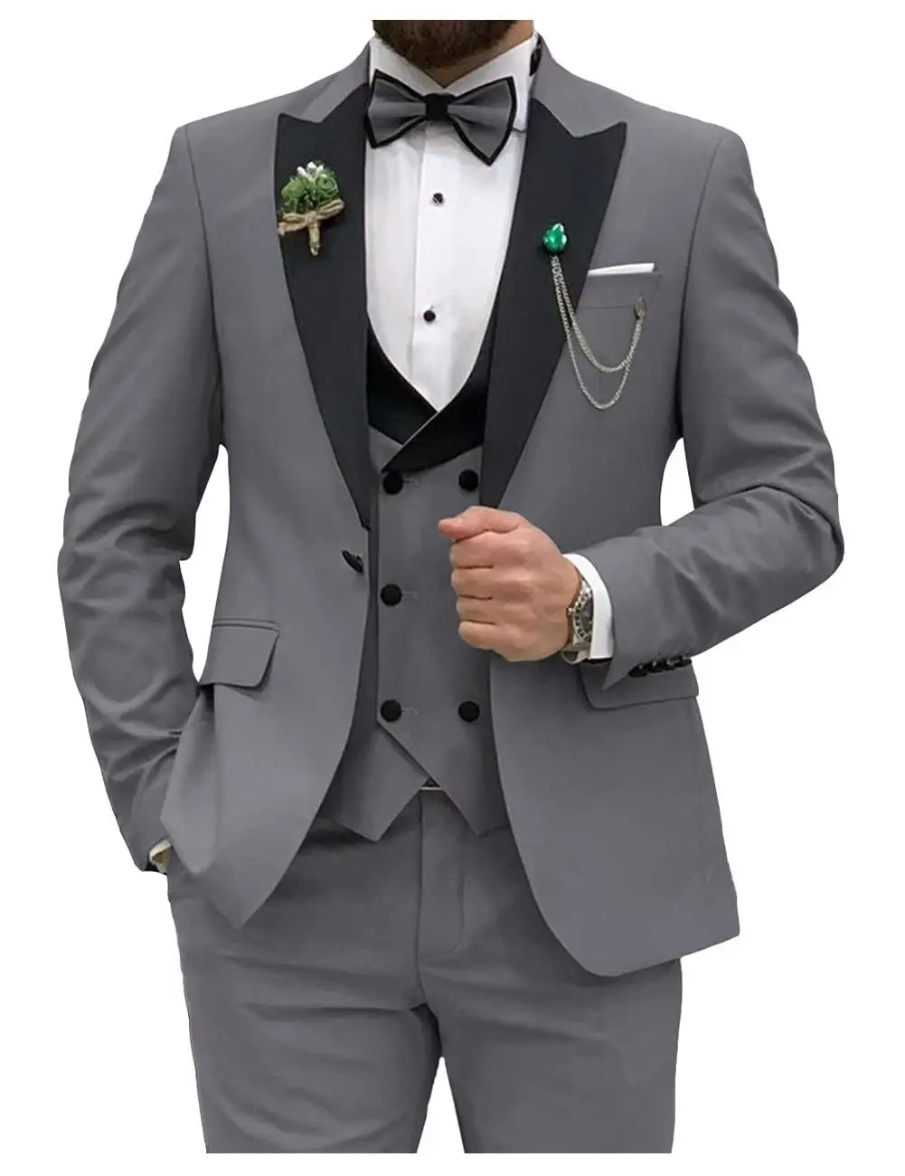 Royal blue Men Suits Slim Fit  - Men Grooming Outfit review and price